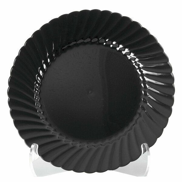 Wna Classicware Plastic Plates, 7.5 in. dia, Black, 180PK WNA CW75180BK